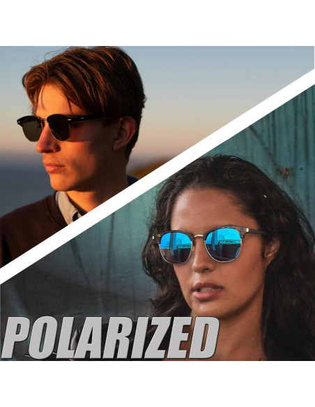 Gafas de sol Joopin unisex polarizadas UV400 medio marco Gafas de sol Joopin unisex polarizadas UV400 medio marco