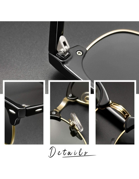 Gafas de sol Joopin unisex polarizadas UV400 medio marco Gafas de sol Joopin unisex polarizadas UV400 medio marco