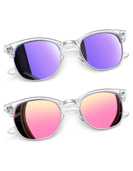 Gafas de sol Joopin unisex polarizadas UV400 medio marco Gafas de sol Joopin unisex polarizadas UV400 medio marco