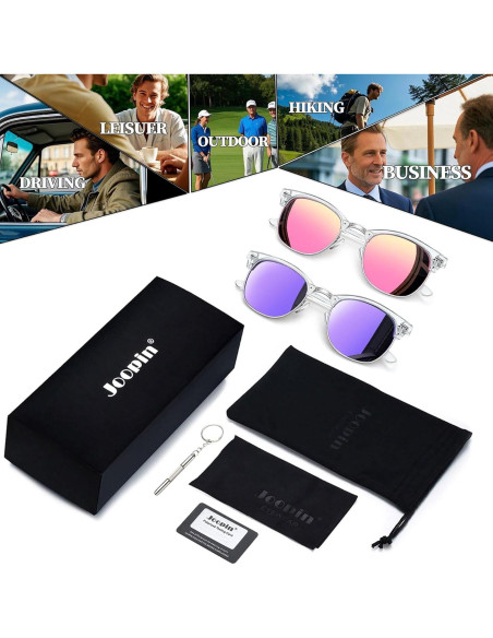 Gafas de sol Joopin unisex polarizadas UV400 medio marco Gafas de sol Joopin unisex polarizadas UV400 medio marco