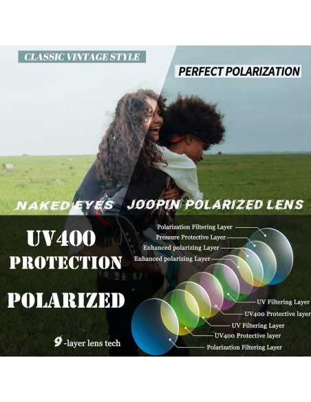 Gafas de sol Joopin H9041 marrón polarizadas UV400 Gafas de sol Joopin H9041 marrón polarizadas UV400