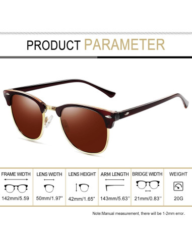 Gafas de sol Joopin H9041 marrón polarizadas UV400