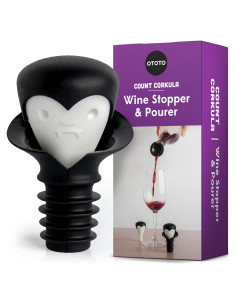 Tapón y Vertedor de Vino OTOTO Conde Corkula Gótico 2 en 1