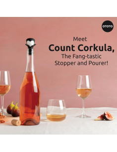 Tapón y Vertedor de Vino OTOTO Conde Corkula Gótico 2 en 1 2