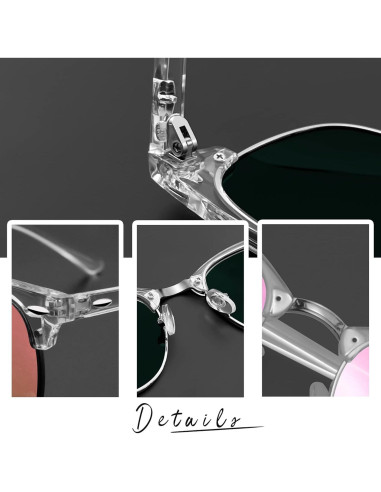 Gafas de sol Joopin H9041 semi sin montura UV400 rosa