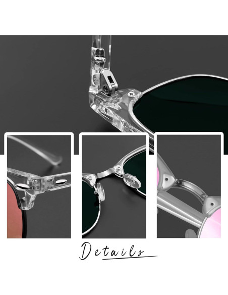 Gafas de sol Joopin H9041 semi sin montura UV400 rosa