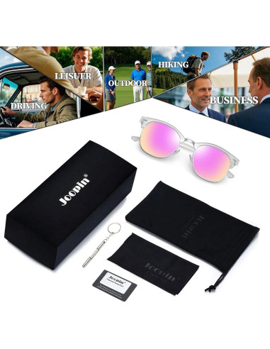 Gafas de sol Joopin H9041 semi sin montura UV400 rosa