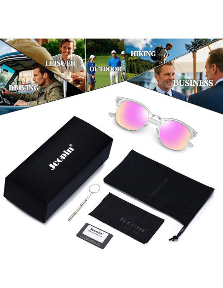 Gafas de sol Joopin H9041 semi sin montura UV400 rosa