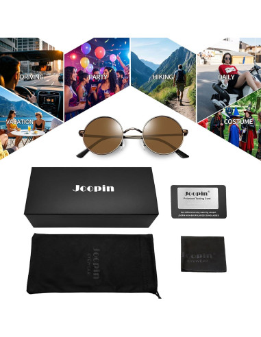 Gafas de sol redondas Joopin retro polarizadas UV400