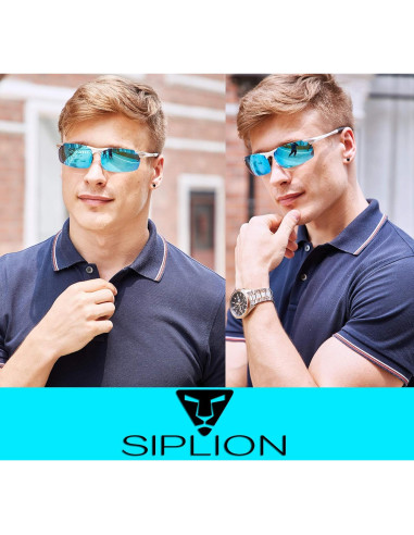 Gafas de sol SIPLION polarizadas para hombres UV400 marco ligero