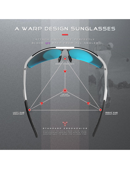 Gafas de sol SIPLION polarizadas para hombres UV400 marco ligero