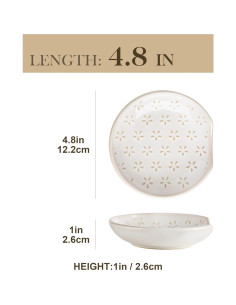 Soporte de Cuchara de Cerámica MALACASA 12.2 cm Diseño Moderno 2