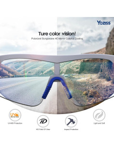 Gafas de Ciclismo Polarizadas YOZISS Cg9025w-b UV400 2