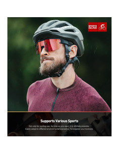 Gafas de Ciclismo Polarizadas YOZISS Cg9013b-r UV400 2