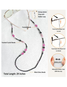 Cadena de Gafas ERNAULO con Perlas para Mujeres 73.66 cm 2