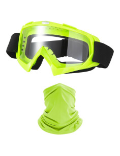 Gafas de Motocicleta LJDJ con Balaclava UV Verde