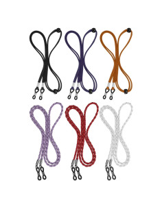 Correa para Gafas BILIONE 6 Pcs Cuero Ajustable Negro