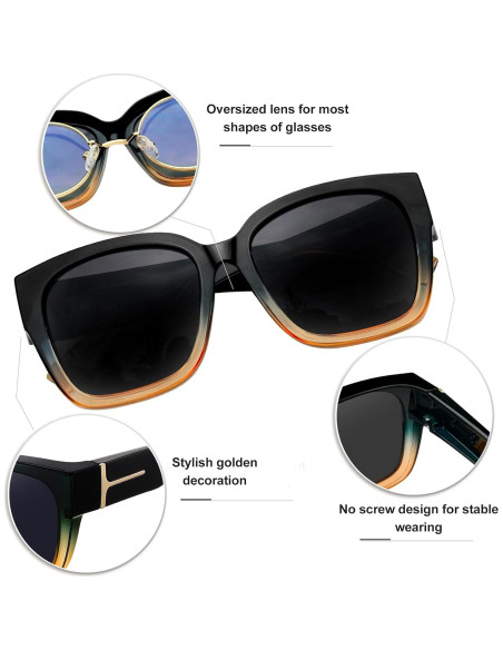 Gafas de Sol KANASTAL Polarizadas UV400 Cuadradas Unisex