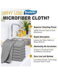 Paño de Microfibra Ekedalen 30x30 cm, 6 Unidades Gris 2