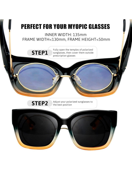 Gafas de Sol KANASTAL Polarizadas UV400 Cuadradas Unisex