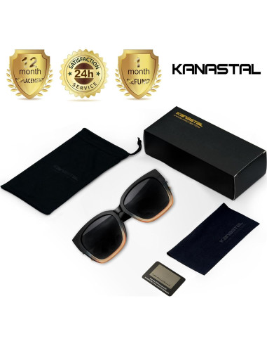 Gafas de Sol KANASTAL Polarizadas UV400 Cuadradas Unisex