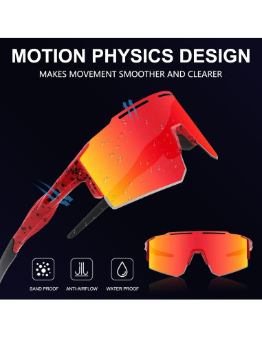 Gafas de sol OULAIQI para ciclismo con 3 lentes intercambiables