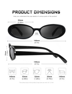 Gafas de Sol Retro Ovaladas DANAMY UV400 Unisex 2