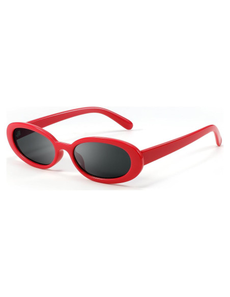 Gafas de sol retro ovaladas DANAMY UV400 rojas