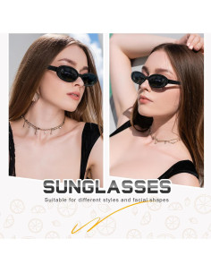 Gafas de sol retro ovaladas DANAMY UV400 rojas 2