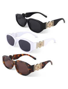 Gafas de sol rectangulares HYCREDI UV400 para hombres y mujeres