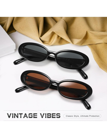 Gafas de sol retro ovaladas DANAMY UV400 rojas