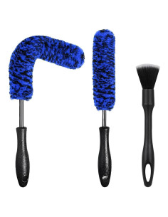 Kit de Cepillos para Ruedas de Coche SHMZK 3 Piezas Azul