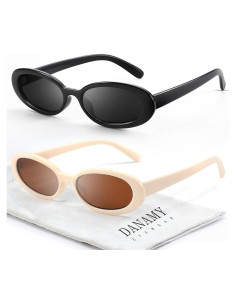 Gafas de sol retro ovaladas DANAMY UV400 para unisex