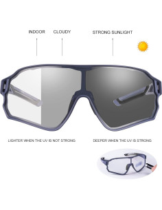 Gafas de sol fotocromáticas ROCKBROS para ciclismo UV400 2