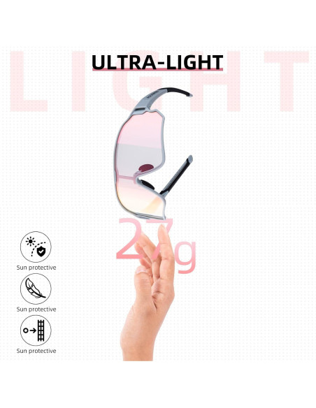 Gafas de sol fotocromáticas ROCKBROS para ciclismo gris