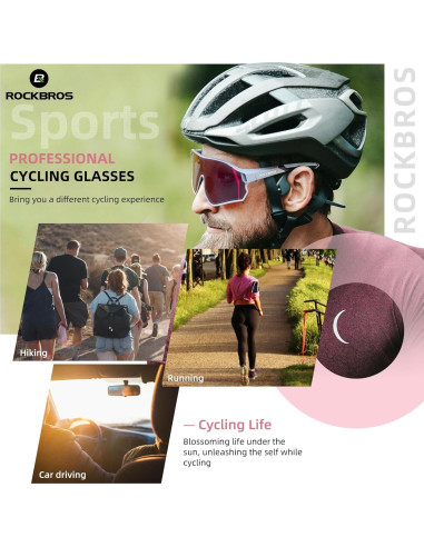 Gafas de sol fotocromáticas ROCKBROS para ciclismo gris