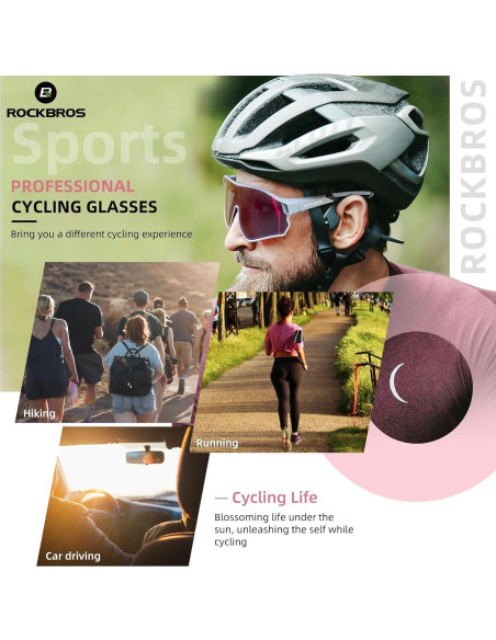 Gafas de sol fotocromáticas ROCKBROS para ciclismo gris