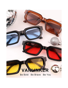 Gafas de Sol VANLINKER Retro Rectangulares UV400 Unisex 2