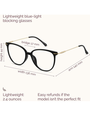 Gafas Anti Luz Azul Gaoye Unisex Marco Redondo UV400