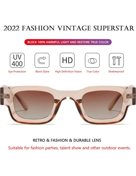 Gafas de Sol Polarizadas AIEYEZO Rectangulares UV400