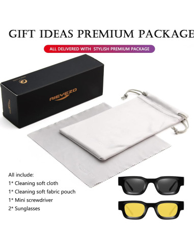 Gafas de Sol Polarizadas AIEYEZO Rectangulares Unisex