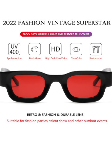 AIEYEZO Gafas de Sol Rectangulares Polarizadas 44mm Unisex