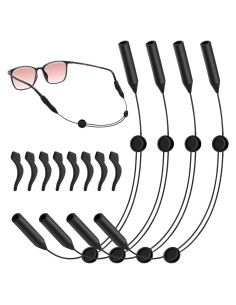 Correa Ajustable para Gafas Silicona 12 cm Paquete de 4