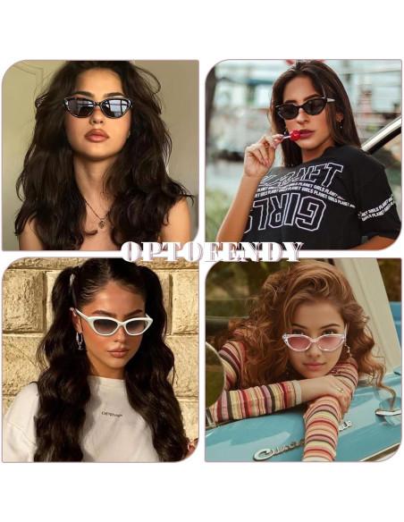 Gafas de sol estilo gato OPTOFENDY marrón claro retro