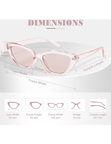 Gafas de sol estilo gato OPTOFENDY marrón claro retro