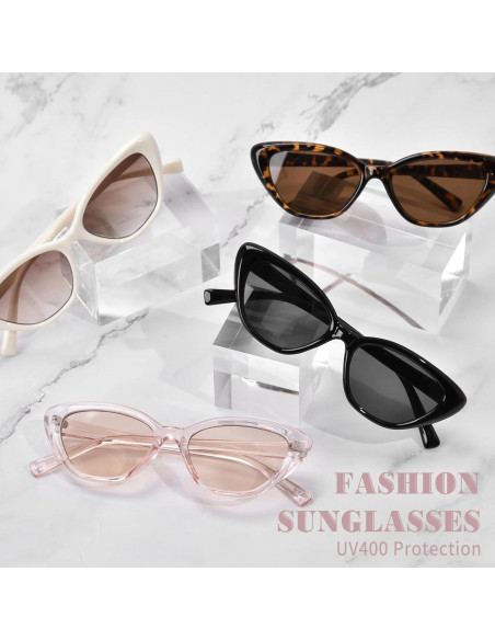 Gafas de sol estilo gato OPTOFENDY marrón claro retro