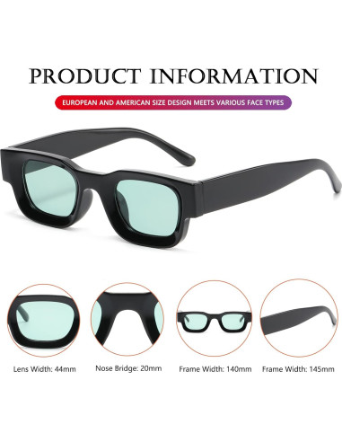 Gafas de Sol Polarizadas AIEYEZO Rectangulares 44mm UV400