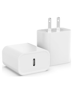 Cargador USB-C 25W iGENJUN Rápido 2-Pack Blanco