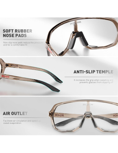 Gafas de Ciclismo Fotoquímicas SCVCN UV400 para Deportes