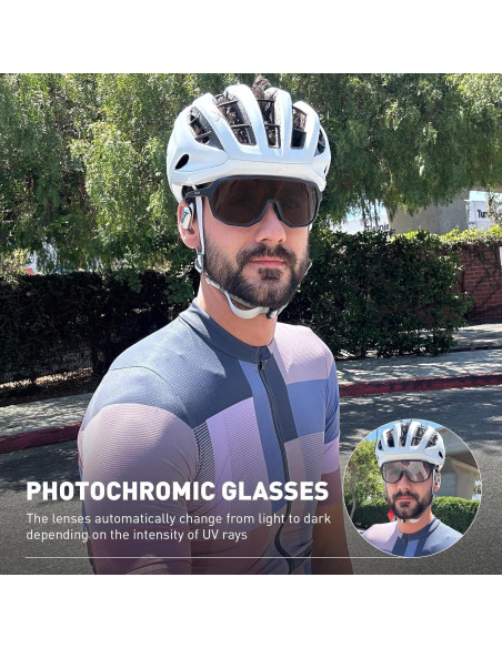 Gafas de Ciclismo Fotoquímicas SCVCN UV400 Antideslizantes